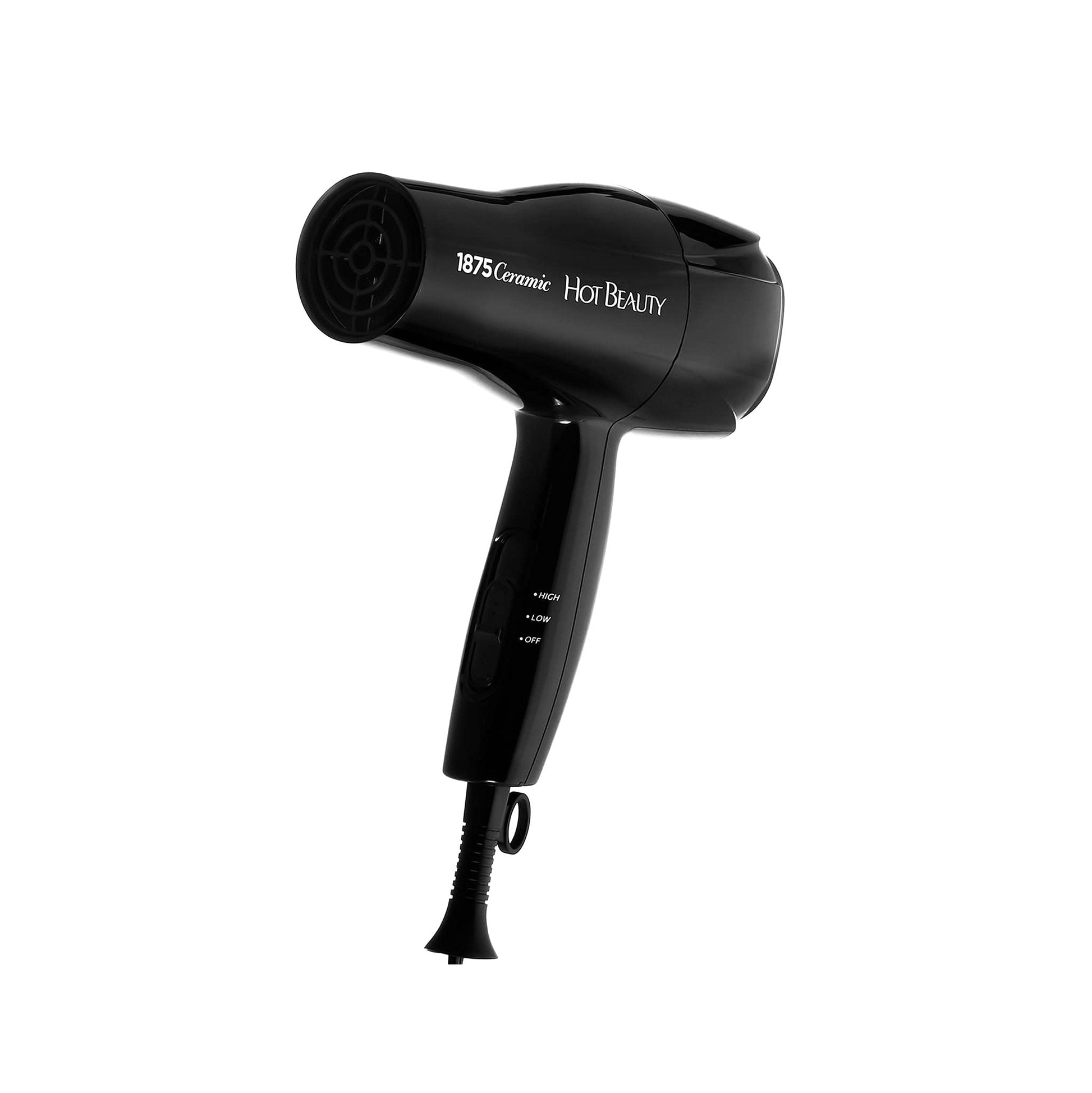 1875 Ceramic Hair Dryer, Powerful Fast Drying, Multi-Setting with Comb Attachment, Additional Detangler Included, Slide Bar Switch, Compact for Home & Travel (Purple)