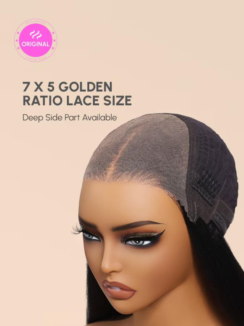 UNICE Bye Bye Knots Curtain Bangs Wig Loose Wave 7x5 Lace Glueless Pre Everything Wigs Human Hair Pre Plucked Pre Cut Bleached Knots Put on and Go Wig Natural Black for Women 180% Density 16 Inch
