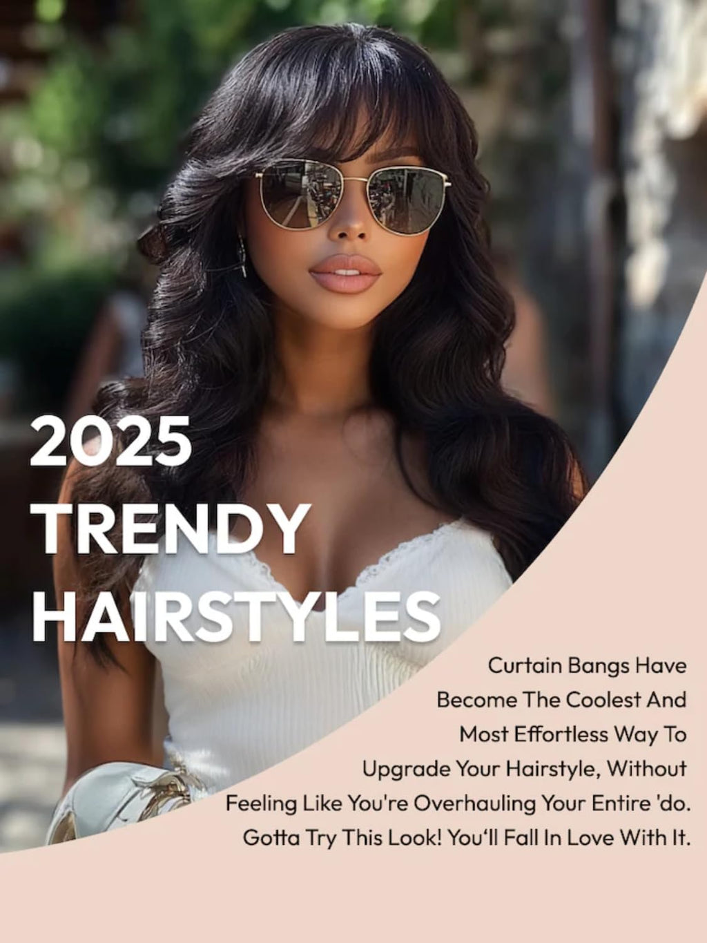UNICE Bye Bye Knots Curtain Bangs Wig Loose Wave 7x5 Lace Glueless Pre Everything Wigs Human Hair Pre Plucked Pre Cut Bleached Knots Put on and Go Wig Natural Black for Women 180% Density 16 Inch
