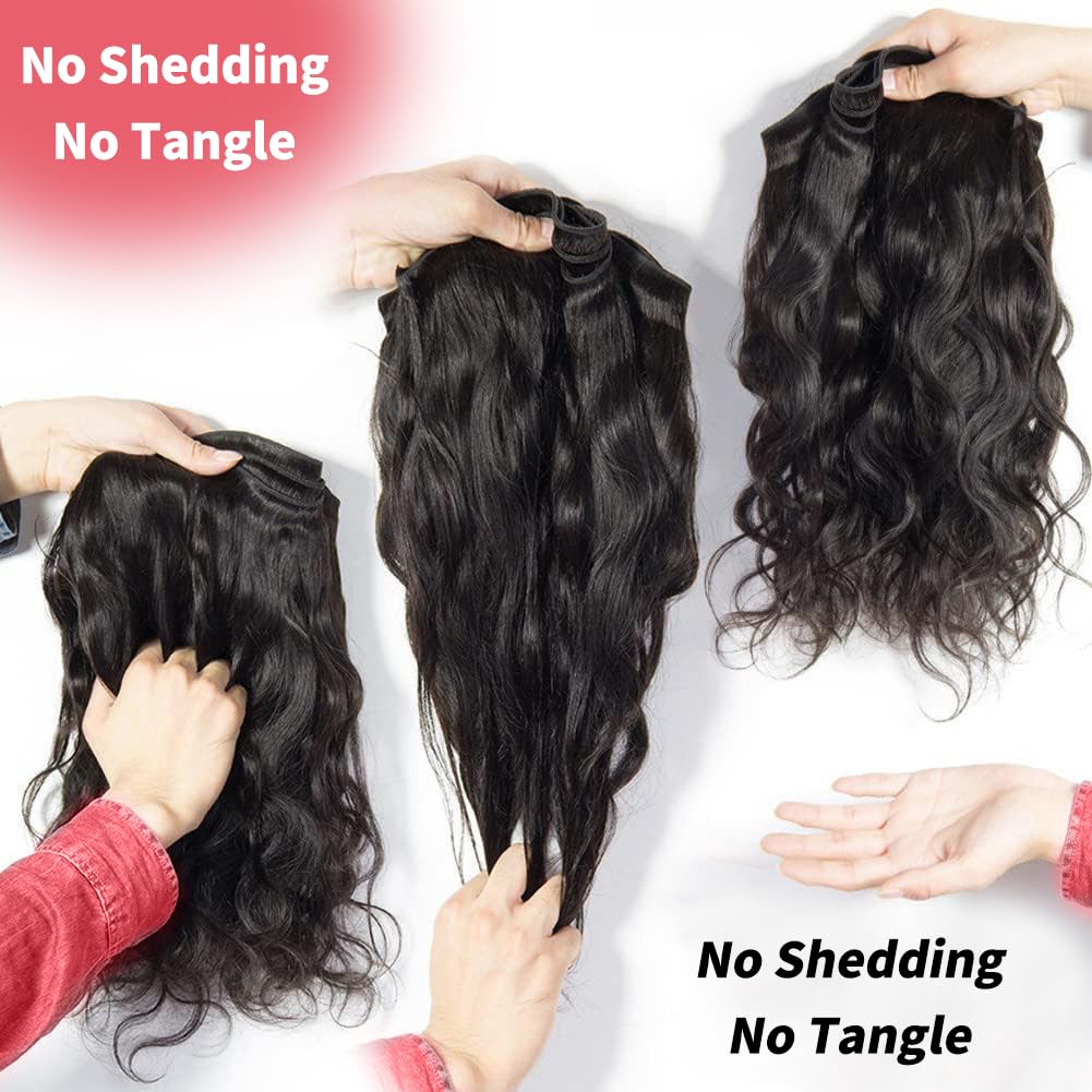 12A Human Hair Bundles Body Wave Bundles Human Hair 20 22 24 26 Inch 100% Unprocessed Brazilian Virgin Hair Body Wave 4 Bundles Human Hair Extensions for Women