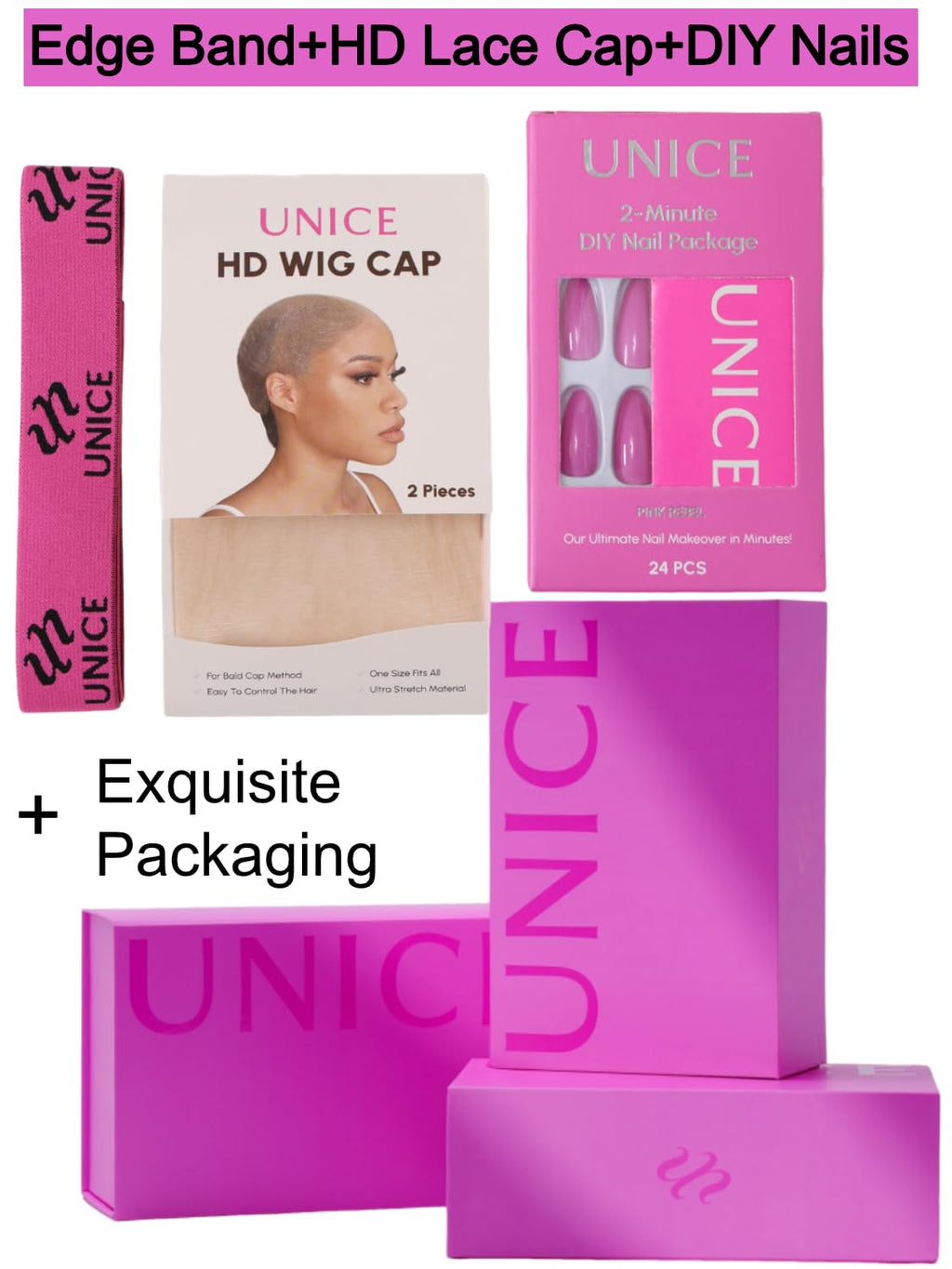 UNICE 10 inch Short Curly Bob Wig Human Hair Bye Bye Knots Glueless Wigs Pre Plucked Pre Cut Bleached Knots 7x5 Lace Closure Ready to Go Human Hair Bob Wig Ombre Brown Color