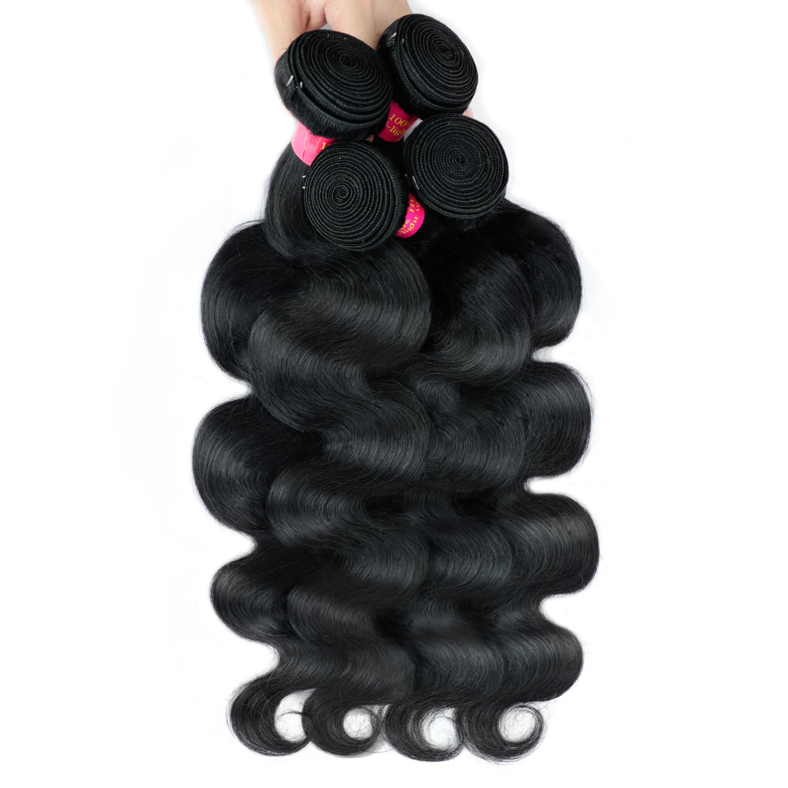 12A Human Hair Bundles Body Wave Bundles Human Hair 20 22 24 26 Inch 100% Unprocessed Brazilian Virgin Hair Body Wave 4 Bundles Human Hair Extensions for Women