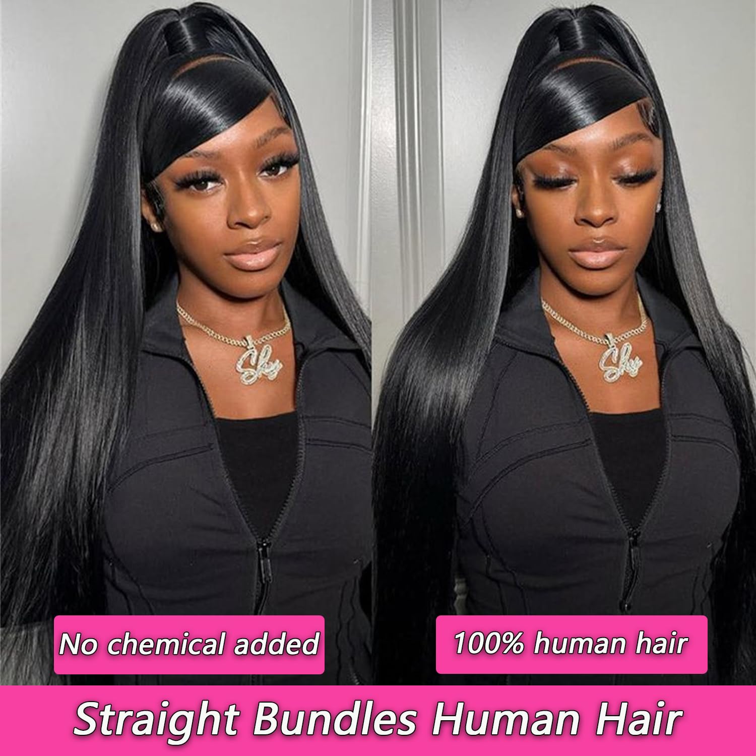 12A Human Hair Bundles 18 20 22 24 Inch 4 Straight Bundles Deals Human Hair 100% Unprocessed Brazilian Remy Virgin Hair Extensions Raw Quick Weave Sew In Glossy Billion Hair Bundles Natural Black