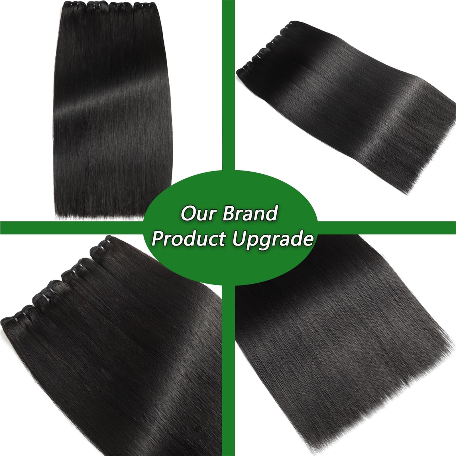 12A Human Hair Bundles 18 20 22 24 Inch 4 Straight Bundles Deals Human Hair 100% Unprocessed Brazilian Remy Virgin Hair Extensions Raw Quick Weave Sew In Glossy Billion Hair Bundles Natural Black