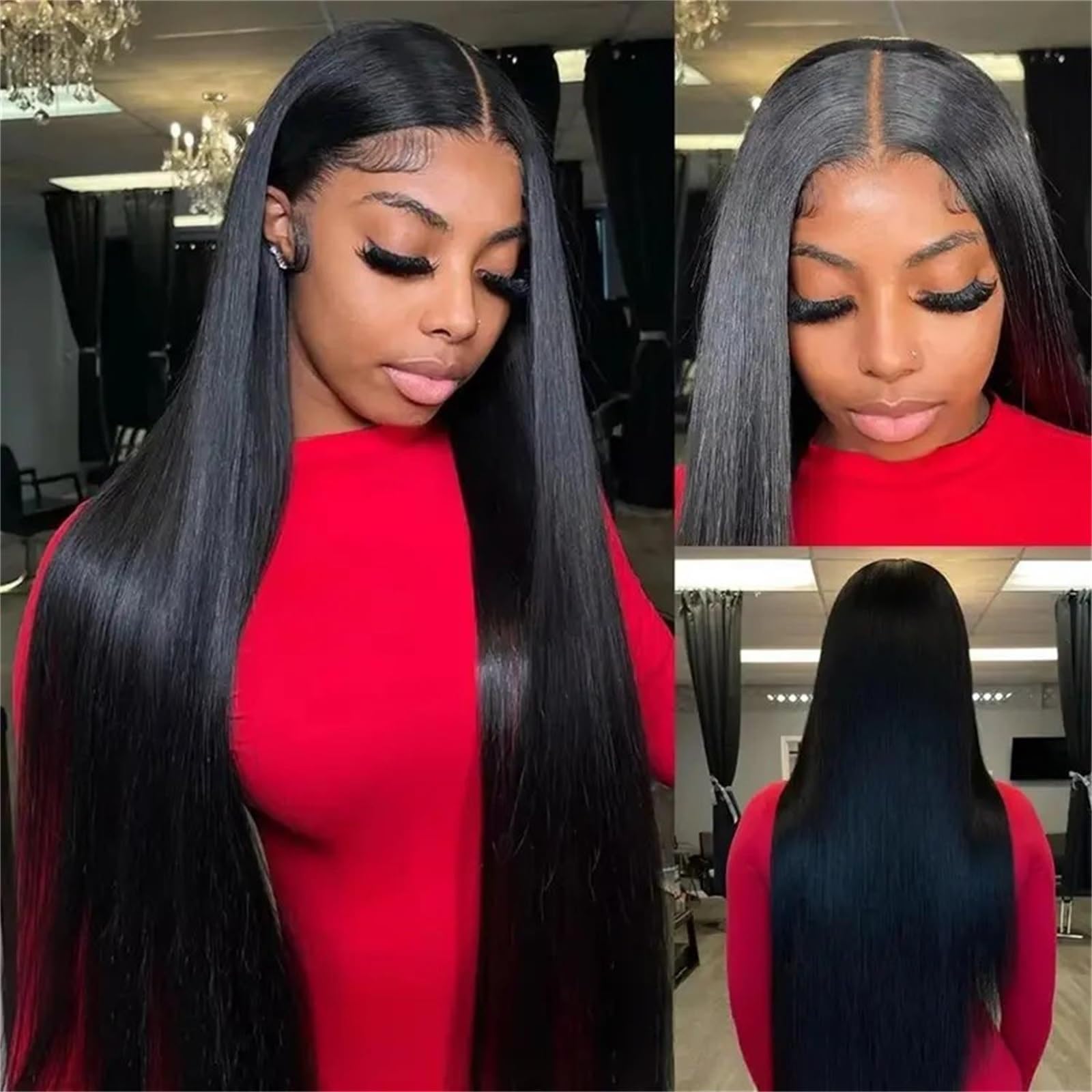 12A Human Hair Bundles 18 20 22 24 Inch 4 Straight Bundles Deals Human Hair 100% Unprocessed Brazilian Remy Virgin Hair Extensions Raw Quick Weave Sew In Glossy Billion Hair Bundles Natural Black