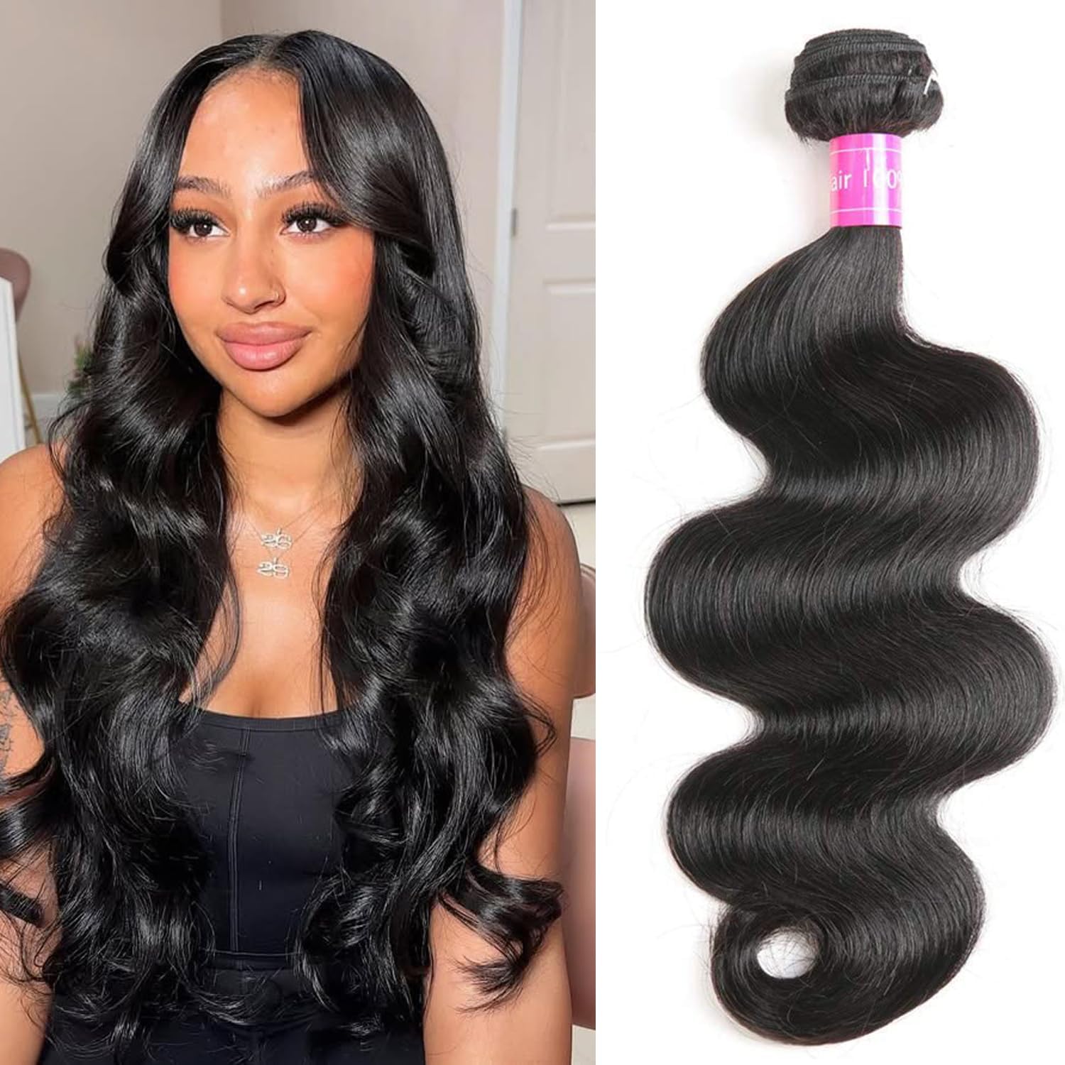 12A Human Hair Bundles Body Wave Bundles Human Hair 20 22 24 26 Inch 100% Unprocessed Brazilian Virgin Hair Body Wave 4 Bundles Human Hair Extensions for Women
