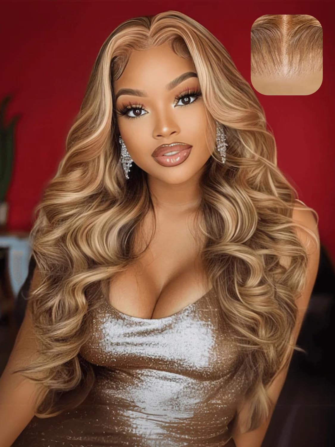 UNICE Bye Bye Knots Wig Body Wave 7x5 Pre Cut HD Lace Front Wigs Human Hair with Elastic Drawstring Balayage Brown Glueless Wig Pre Plucked Bleached Knots Natural Hairline 150% Density 18 Inch