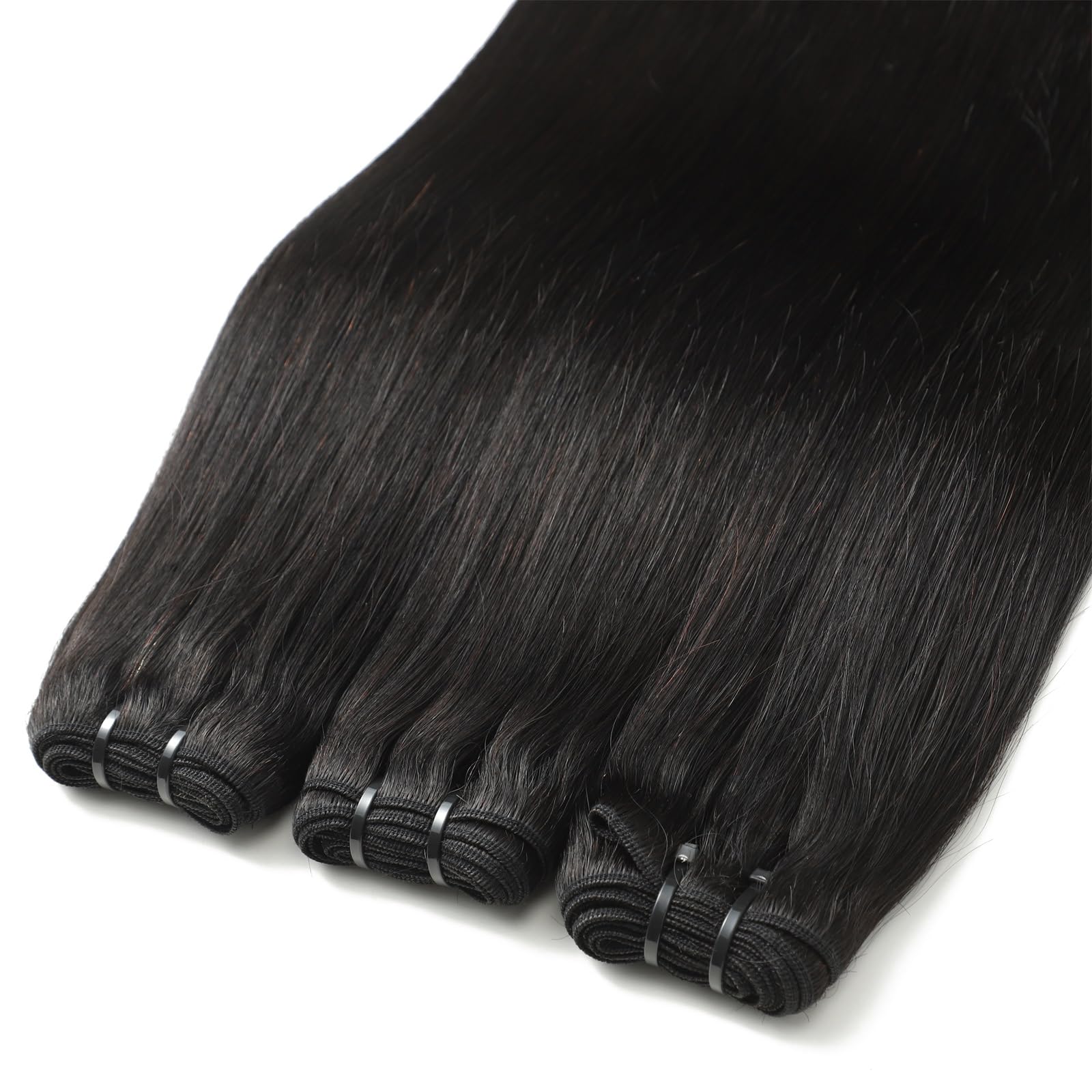 12A Human Hair Bundles 18 20 22 24 Inch 4 Straight Bundles Deals Human Hair 100% Unprocessed Brazilian Remy Virgin Hair Extensions Raw Quick Weave Sew In Glossy Billion Hair Bundles Natural Black