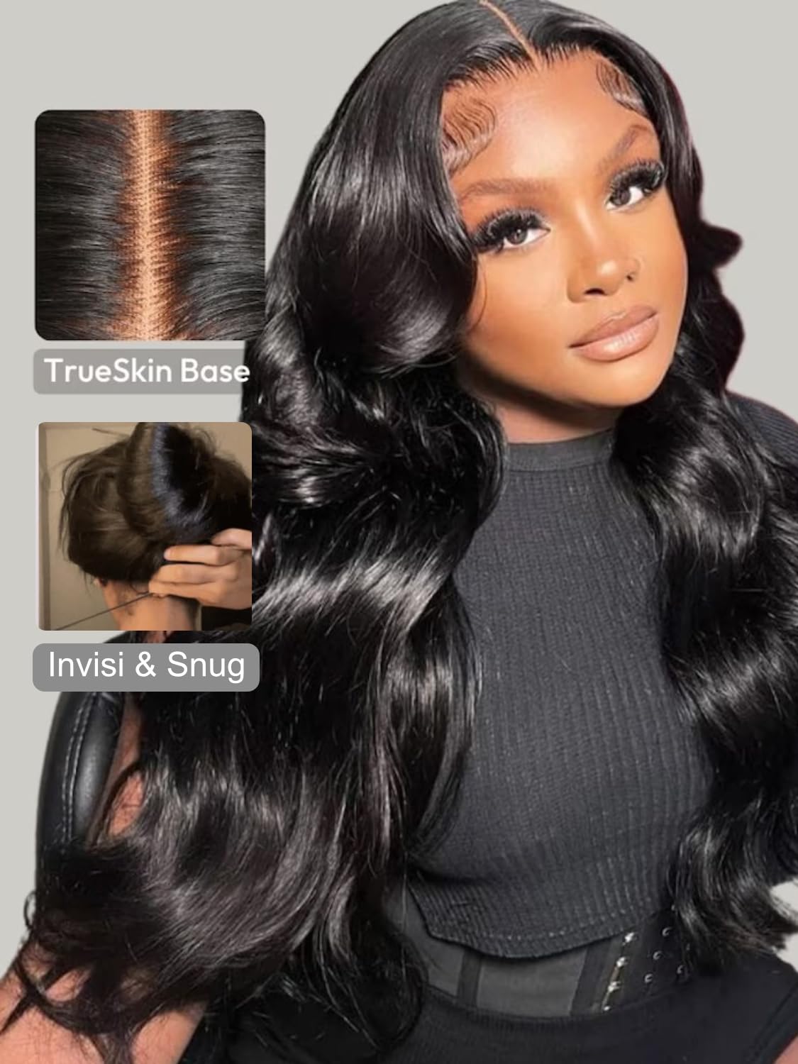 UNICE Bye Bye Knots Wig Body Wave 7x5 Pre Cut HD Lace Front Wigs Human Hair with Elastic Drawstring Balayage Brown Glueless Wig Pre Plucked Bleached Knots Natural Hairline 150% Density 18 Inch