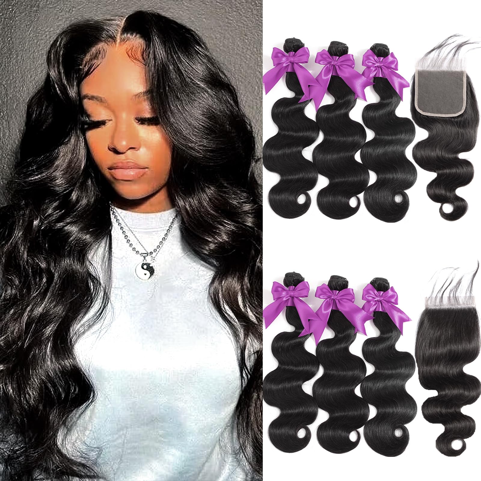 12A Human Hair Bundles 16 18 20 Inch Body Wave Bundles Human Hair 100% Unprocessed Brazilian Virgin Weave 3 Bundles Deals